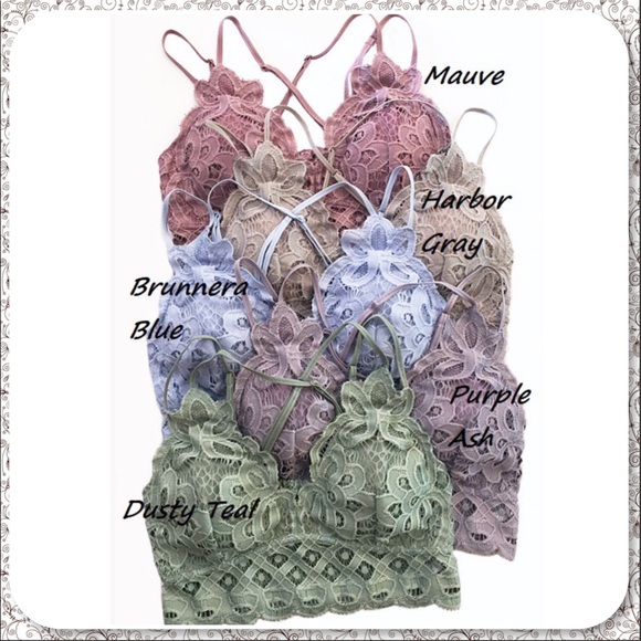 Plus Size Anemone People Floral Black Crochet Lace Bralette - Picture 3 of 4